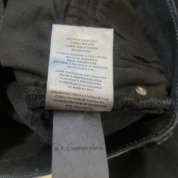 Re/done 90s Mid-Rise Ankle Crop Jeans Dark Jet Blue Black Size 26 - Picture 15 of 15